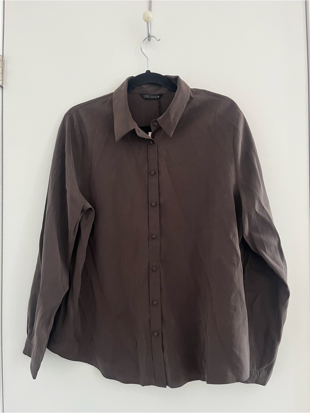Zara Classic Button-Down Grey Shirt